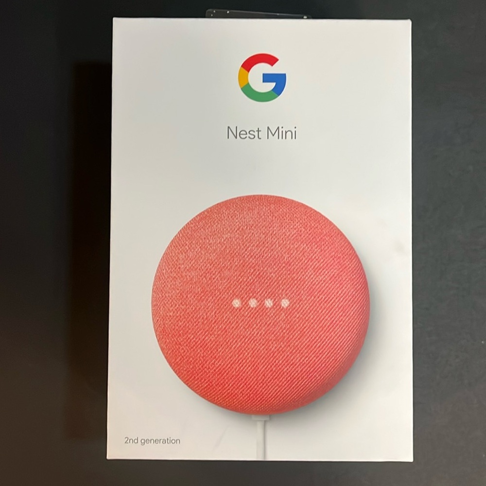 Google Nest NEW Mini Pink smart speaker tech